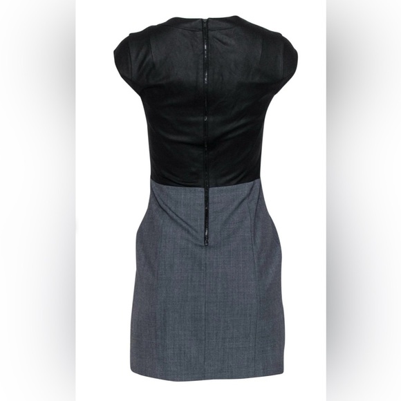 Theory Black and Gray Sleeveless Sheath Dress for Work - Picture 2 of 8